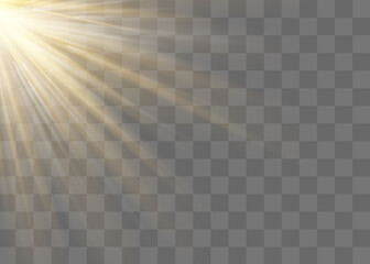 Vector spotlight. Light effect.Vector transparent sunlight special lens flare light effect