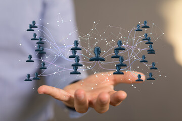 hierarchy connection team group digital