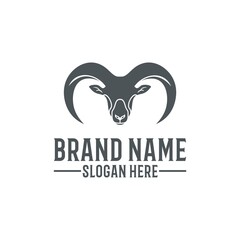 Horned Goat Head Logo design inspiration