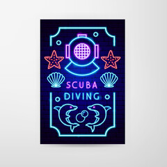 Scuba Diving Neon Flyer