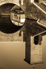 famous trepponti bridge in Comacchio - italy