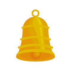 happy merry christmas golden bell icon