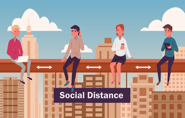 People respect to social distance.