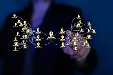 hierarchy connection team group digital