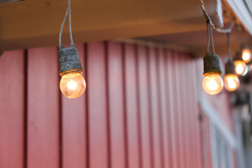 The warm white light bulb is on.