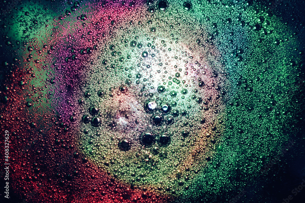 Poster beautiful abstract surreal drops light pastel dark magic drop. background pattern for design. macro 