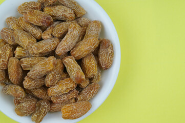 Dry Date Palm , Image , Yellow Background