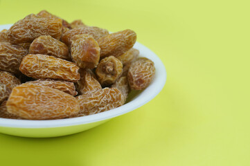 Dry Date Palm , Image , Yellow Background