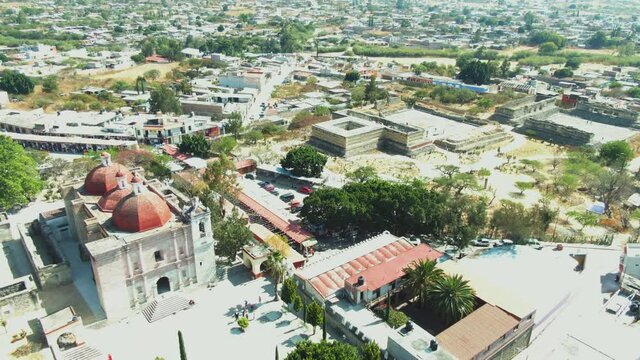 Mitla Oaxaca Mexico, Aerial View Drone 3