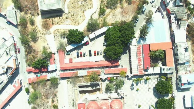 Mitla Oaxaca Mexico, Aerial View Drone