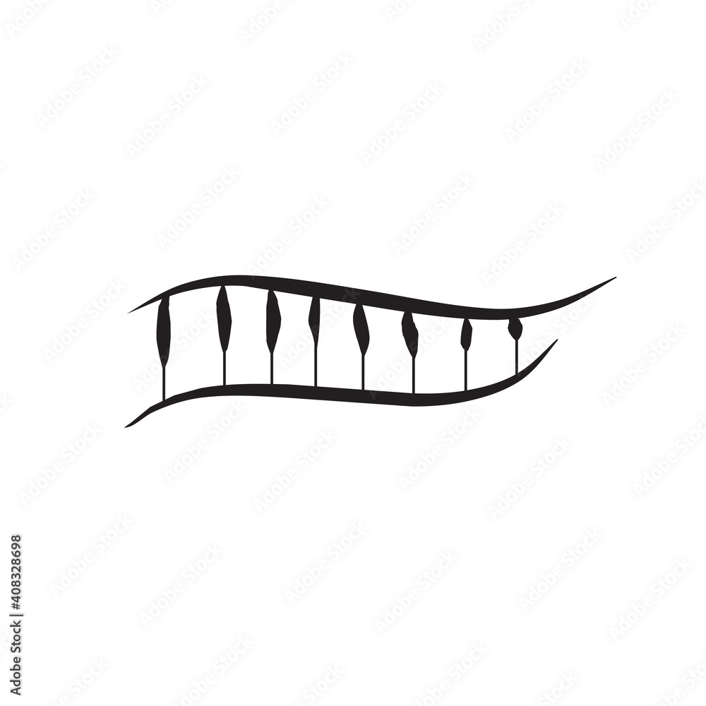 Wall mural Piano keyboard logo design template