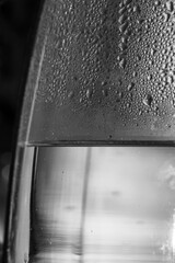 water drops on glass kettle