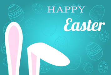 Have Yourself a Very Happy Easter. Easter Bunny Ears Vector