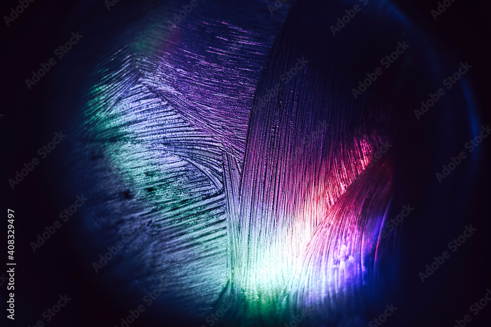Poster Beautiful abstract surreal texture on a light pastel dark magic. Background pattern for design. Macro photography view..
