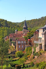Fototapeta na wymiar Nouvelle-Aquitaine - Limousin - Creuse - La Celle-Dunoise - Vue sur le village et l'église Saint-Pierre