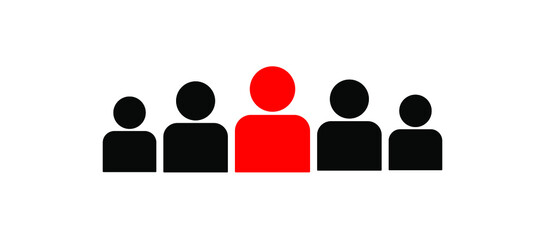 Flat icon of team work. vector illustration