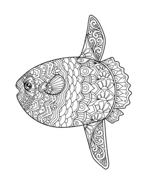 recommend clip art: sea life coloring page illustration and print design