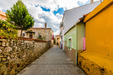 Street view in Foca Town of Izmir Province