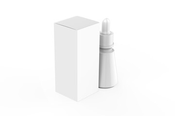 Realistic dropper bottle. Cosmetic blank vials for liquid drug. transparent bottles template with colorful glossy and matt cap. mockup package isolated on white background. 3d illustration 