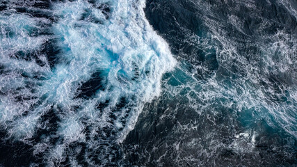 sea waves from above