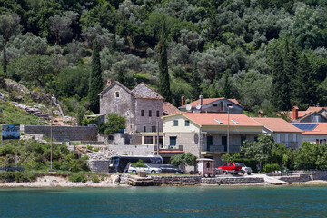 Montenegro Bay of Kotor view from the yacht