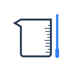 Measurement Cup Icon. Chemistry Lab, Chemical.