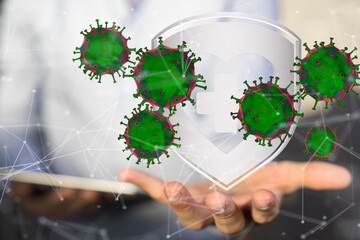 Coronavirus abstract background. protection Genetics Bacteriological Microorganism..