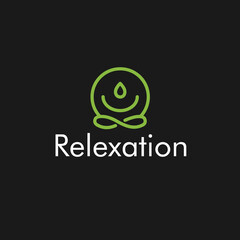 Relaxation spa and yoga logo vector