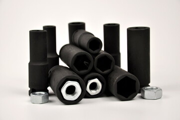 Nozzles for ratchets and nuts