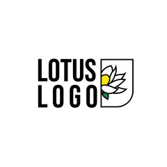 Lotus flower logo vector design