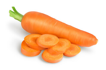 Carrot isolated on white background with clipping path and full depth of field