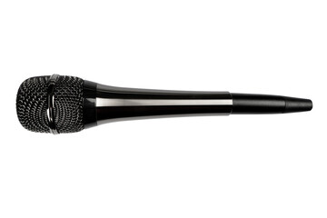 Modern microphone isolated on a white background. Wireless microphone. Vocal microphone speaker concept.