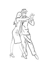 illustration of a person dancing tango