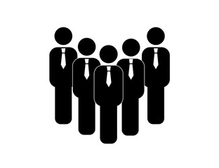 Icon of a group of people (teams). Business, partnership, corporation.