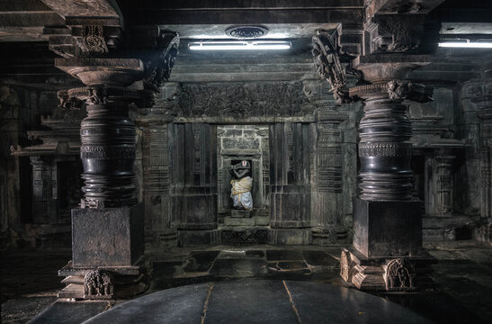 Chennakeshava Temple in Belur, 12th century Hindu temple. Karnataka. India.
