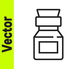 Poison in bottle icon isolated on white background. Bottle of poison or poisonous chemical toxin. Vector.