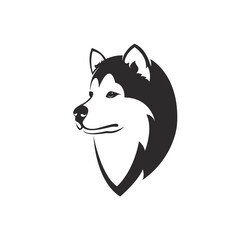 Vector of a dog head design( Siberian Husky) on white background. Easy editable layered vector illustration. Wild Animals. Pets. © yod67