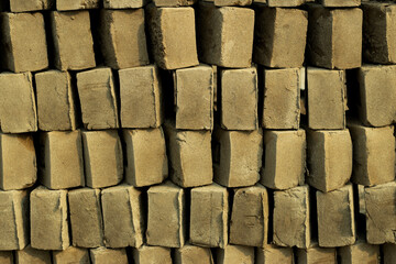 Bricks were dried brick and clay-bearing earth or mud