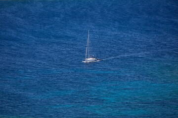 Sailing and cruising in Aegean Sea, Greece.