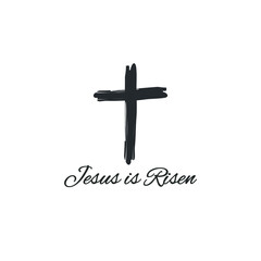 christian cross symbol , He is Risen Christian Easter