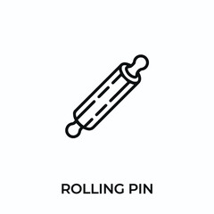 rolling pin icon vector. rolling pin sign symbol for modern design. Vector illustration