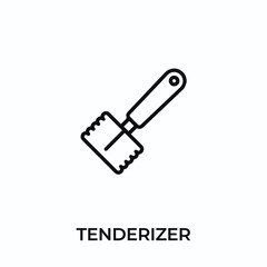 tenderizer icon vector. tenderizer sign symbol for modern design. Vector illustration