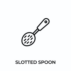 slotted spoon icon vector. slotted spoon sign symbol for modern design. Vector illustration