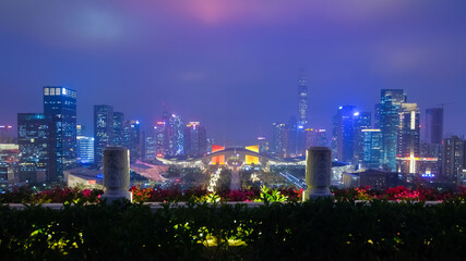 Obraz premium 深セン市福田区 夜景