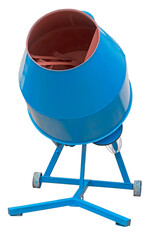 electric concrete mixer isolated on a white