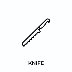 knife icon vector. tool sign symbol for modern design. Vector illustration