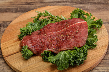 Raw beef steak for grill