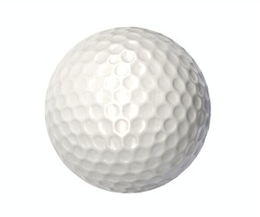 Render or Golf Ball isolated on white.