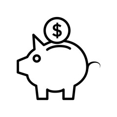 piggy bank icon design vector template