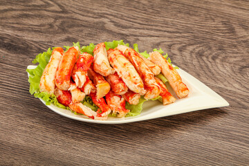 Natural luxury crab meat fillet
